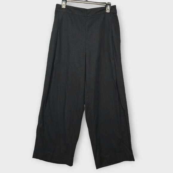 MADEWELL Women's Pull-On Straight Crop Pants in Black NWT - Picture 3 of 7
